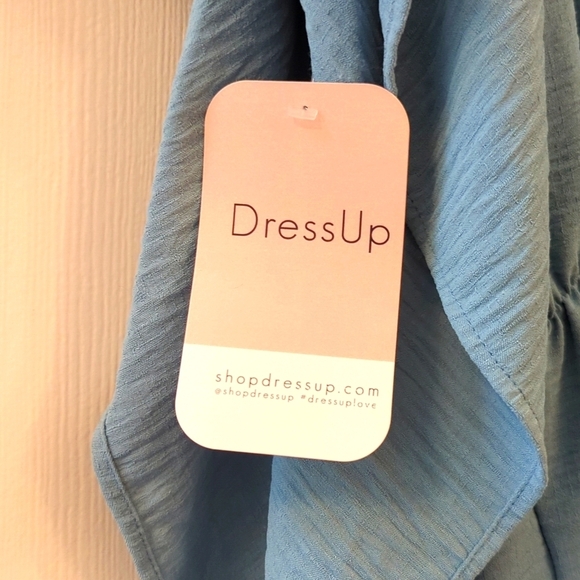 NWT Dress Up V-Neck Top Blouse Elastic Waist - Picture 2 of 10